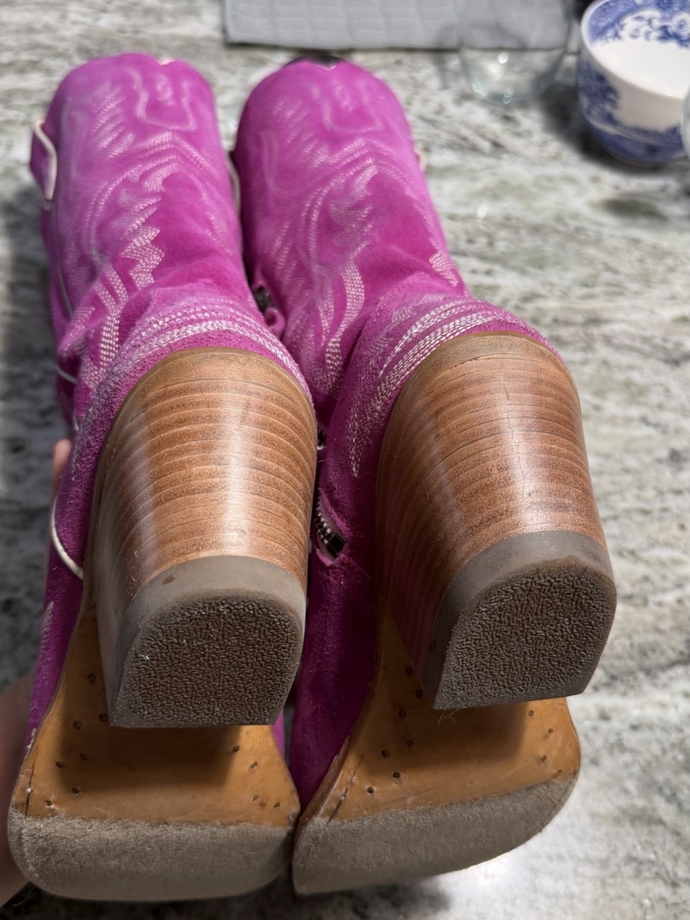 Ariat Casanova Cowboy Western Boot Embroidered Western Boots Pink Magenta 7B - Picture 9 of 13
